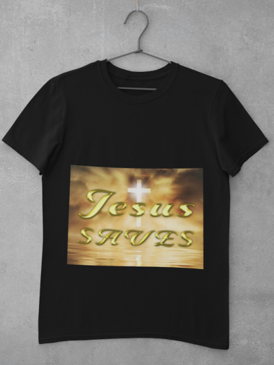 Jesus saves cotton graphic t-shirt