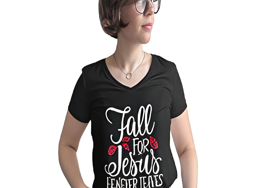 Fall-for-Jesus-Model-White-Writing-T-Shirt_upscaled