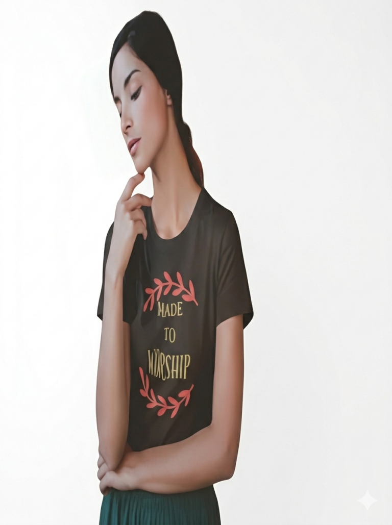 Made-to-worship-black-tshirt