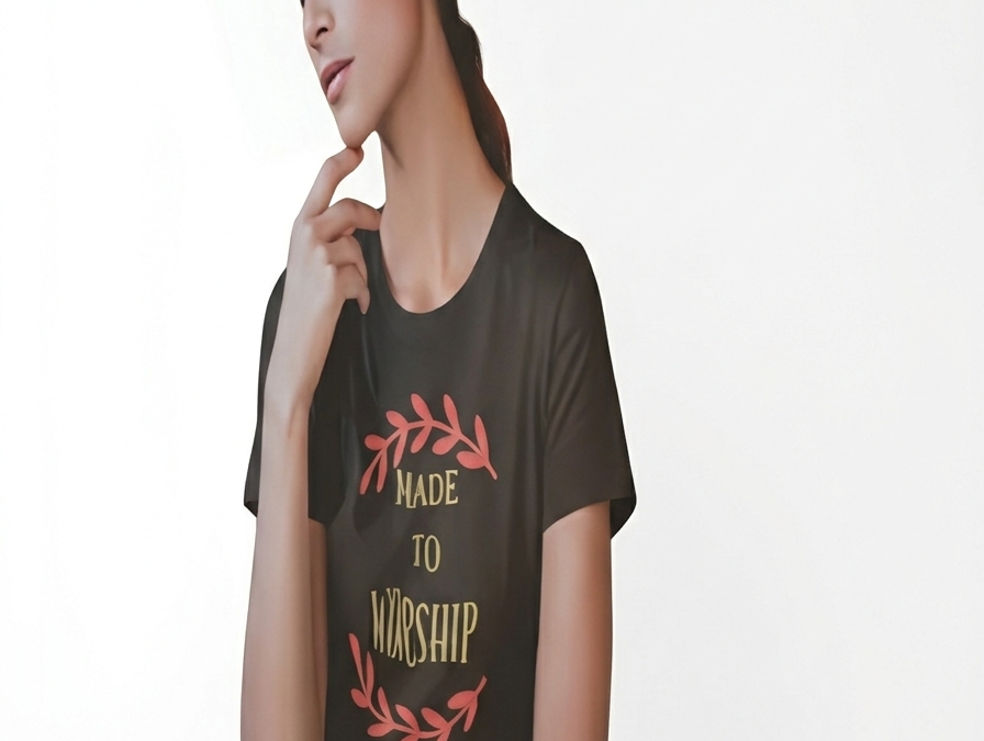 Made-to-worship-black-tshirt