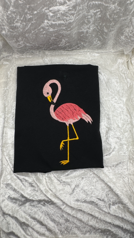 Flamingo Embroidery T-Shirt