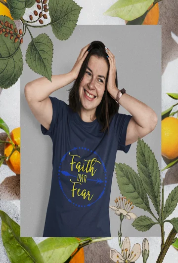 Faith Over Fear Printed T-Shirt