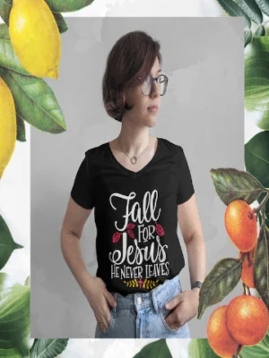 Fall For Jesus Printed T-Shirt