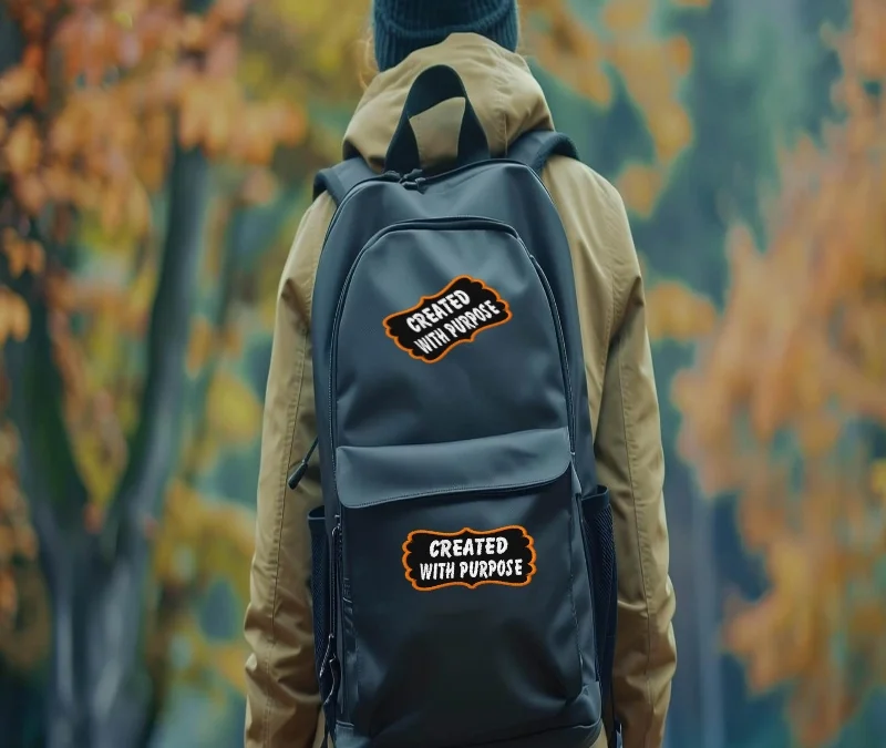 Created with purpose embroidered patch
