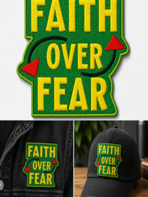 Faith over fear embroidered patch