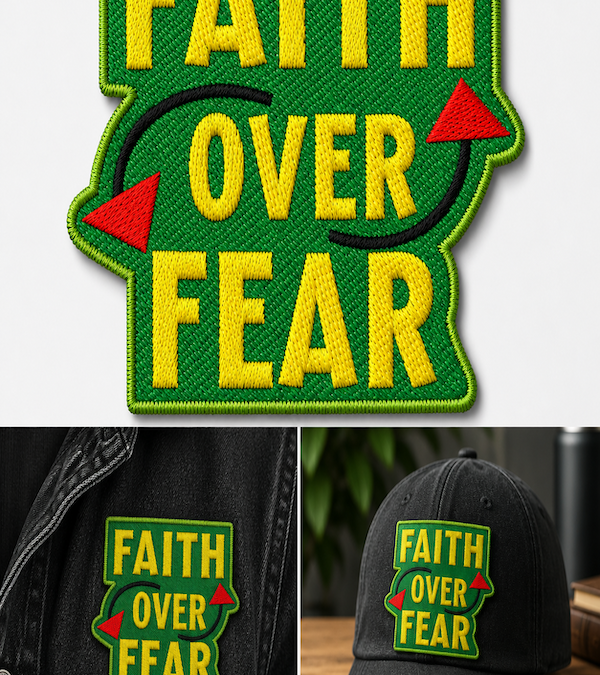Faith over fear embroidered patch