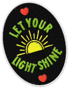 Let Your Light Shine Embroidered Patch