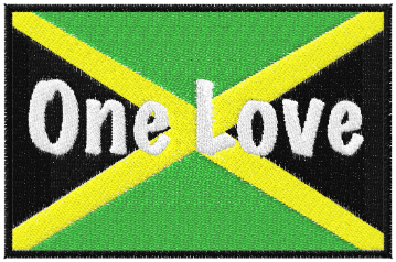 One love embroidered patch