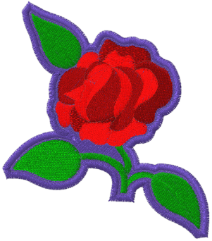 Rose Embroidered Patch