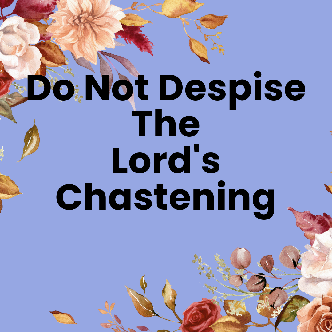 Do Not Despise The Lord’s Chastening