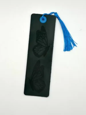 Leather Bookmark - Butterflies