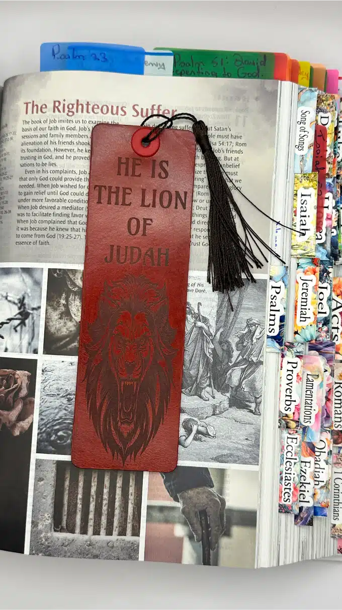 leather bookmark