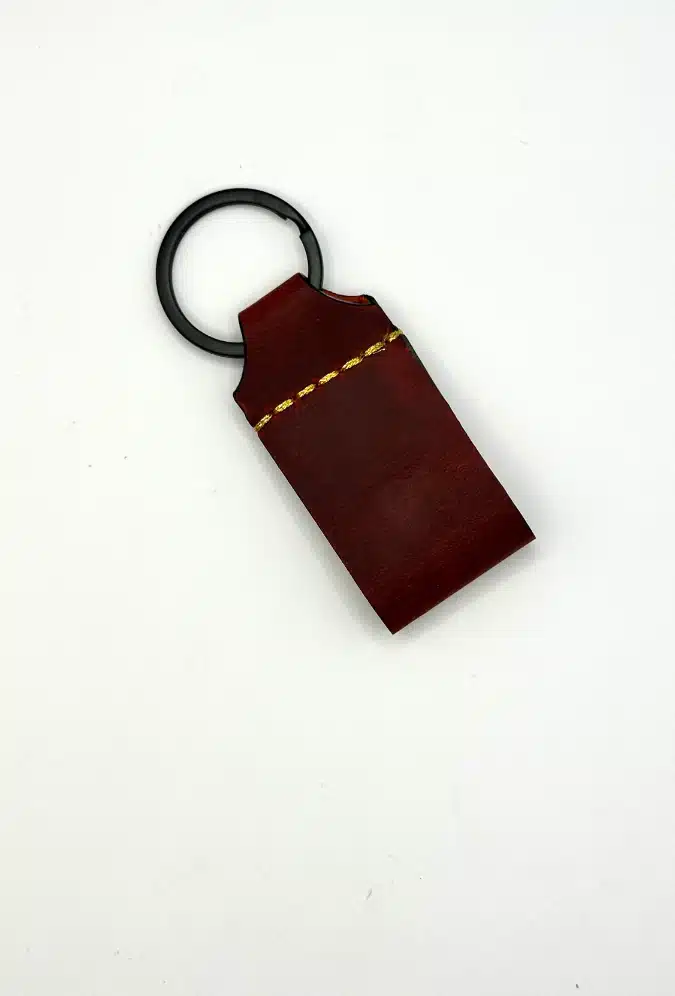 Red Suede Keyfob