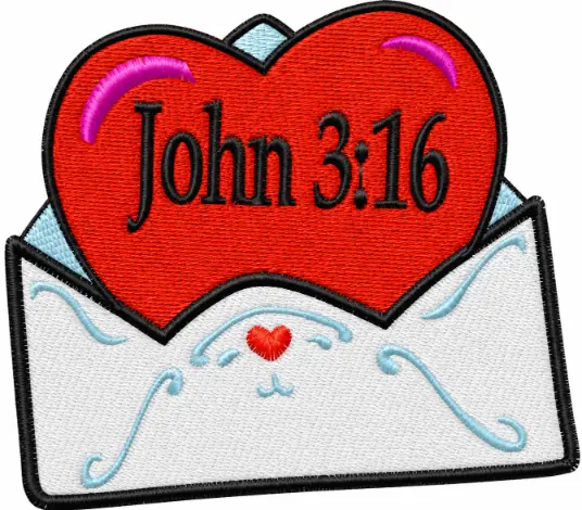 John 3/16 Embroidery Patch