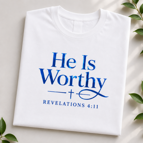 He Is Worthy White