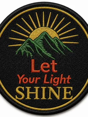 Let your light shine embroidered patch
