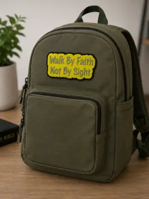 Walk by faith embroidered patch