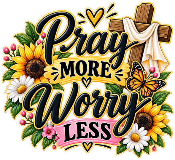 Pray More Sticker