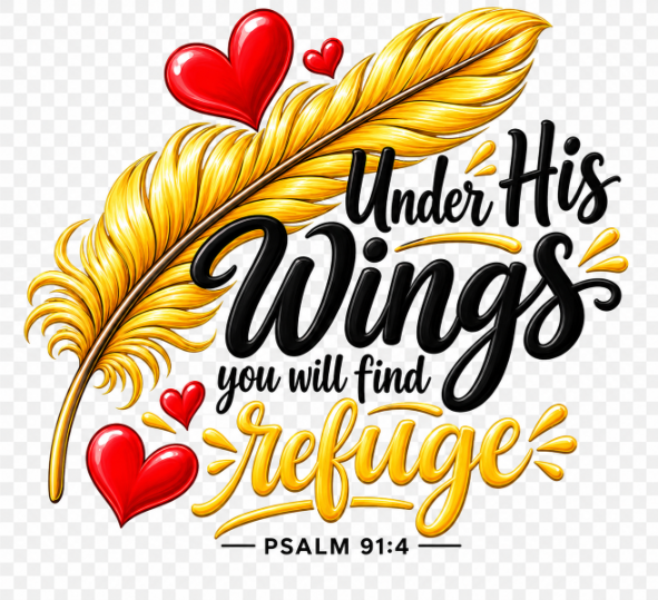 Under His Wings Sticker