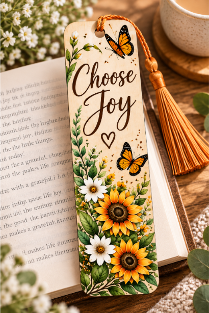 Choose Joy Botanical Bookmark