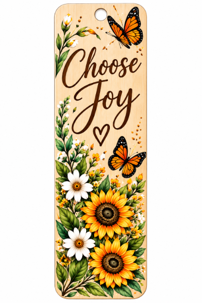 Wooden Bookmark of Joy